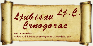 Ljubisav Crnogorac vizit kartica